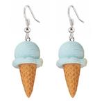 Fako Bijoux® - Oorbellen - IJsjes - Hoorntjes - Blauw, Verzenden, Nieuw