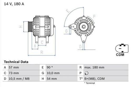 Dynamo / Alternator BMW 1 (116 d,118 d,120 d,123 d), Auto-onderdelen, Motor en Toebehoren, Nieuw, Ophalen of Verzenden