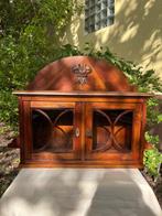 Kast - Glas, Hout - Massiefhouten wandkast –, Antiek en Kunst