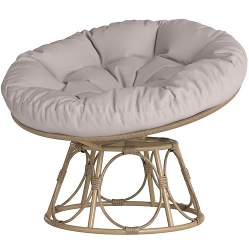 TRUUSK Papasans Stoel Rattan 360° Draaibaar Mandstoel Met Zi, Tuin en Terras, Overige Tuin en Terras, Nieuw, Verzenden