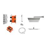 Inbouw Regendoucheset Best Design Piazza met Inbouwbox M-300, Doe-het-zelf en Verbouw, Ophalen of Verzenden, Nieuw, Chroom, Kraan