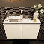 MONDIAZ FOWY toiletmeubel 80cm kleur talc. Waskom positie, Ophalen of Verzenden, Nieuw, Bad