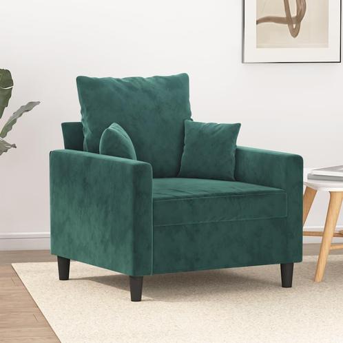 Fauteuil Fluweel Donkergroen 60cm | Retourdeal | 35% Korting, Huis en Inrichting, Fauteuils, 75 tot 100 cm, 75 tot 100 cm, Nieuw