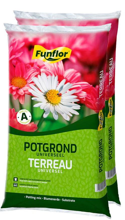 Halve pallet Funflor potgrond universeel 20x60L (1200 liter), Tuin en Terras, Aarde en Mest, Ophalen of Verzenden