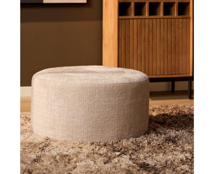 My Sofa Hocker | Rond | 60 cm | Cremona 02 | Beige, Huis en Inrichting, Banken | Voetenbanken en Poefen, Nieuw, Ophalen of Verzenden