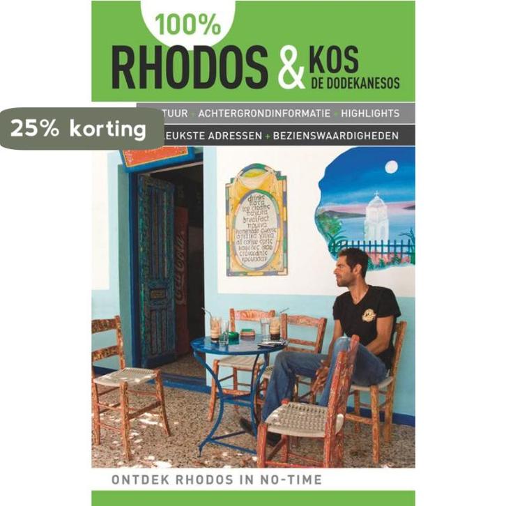 100% Rhodos, Kos en Dodekanesos / 100% regiogidsen, Boeken, Reisgidsen, Zo goed als nieuw, Verzenden
