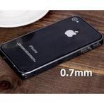 Aluminium bumper 0.7 mm voor Apple iPhone 4 / 4S Zwart, Telecommunicatie, Nieuw, Verzenden
