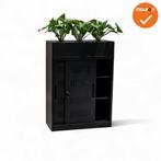 Schuifdeurkast -  Basic - Zwart - 105cm - Inclusief plant..., Werkplek, Ophalen of Verzenden, Nieuw zonder verpakking, Kast