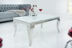 Elegante salontafel MODERN BAROK 100cm zilver met wit, Huis en Inrichting, Nieuw, Ophalen of Verzenden
