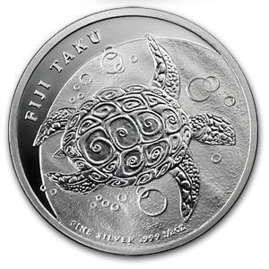 Fiji Schildpad 1/2 oz 2013, Postzegels en Munten, Munten | Oceanië, Losse munt, Zilver, Verzenden