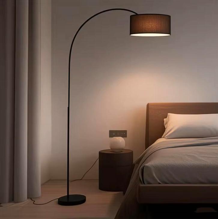 Nieuw Verstelbare Booglamp met 3 kleur LED – Vloerlamp Zwart, Huis en Inrichting, Lampen | Vloerlampen, Nieuw, 100 tot 150 cm