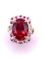 Zonder Minimumprijs - Statement ring - 9 kt. Geel goud,, Sieraden, Tassen en Uiterlijk, Antieke sieraden