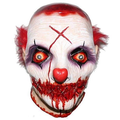Killer clown masker met dichtgenaaide mond, Hobby en Vrije tijd, Feestartikelen, Nieuw, Verzenden