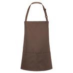 GGM Gastro | (6 stuks) KARLOWSKY | Slabbenschort Kort Basic, Verzenden, Nieuw, Bruin, Schort