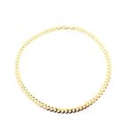 8 Krt. Gourmet schakel ketting | 50 cm (gourmet ketting), Sieraden, Tassen en Uiterlijk, Antieke sieraden, Ophalen of Verzenden