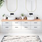 vidaXL Wastafelblad 220x60x(2-6) cm behandeld massief hout, Huis en Inrichting, Keuken | Keukenelementen, Verzenden, Nieuw, Bruin