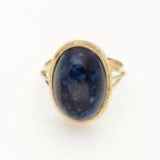 Ring - 14 karaat Geel goud - Sodaliet, Sieraden, Tassen en Uiterlijk, Ringen, Nieuw