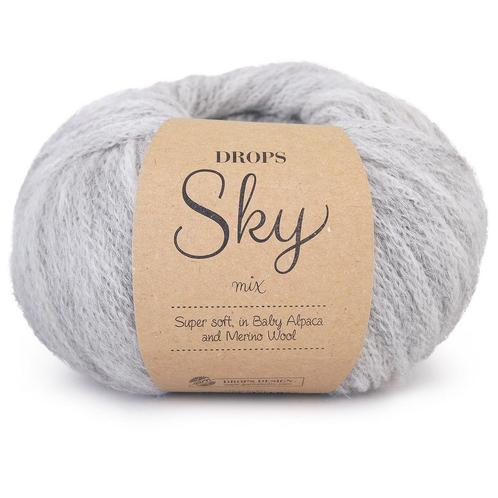 DROPS Sky Mix - 02 parelgrijs - Wol Garen, Hobby en Vrije tijd, Breien en Haken, Ophalen of Verzenden