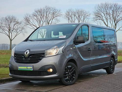 Renault Trafic 1.6 dCi T29 L2H1 DC Work Edition Energy, Auto's, Renault, Onderhoudsboekje, Lease, Zwart, Handgeschakeld, Overige carrosserieën