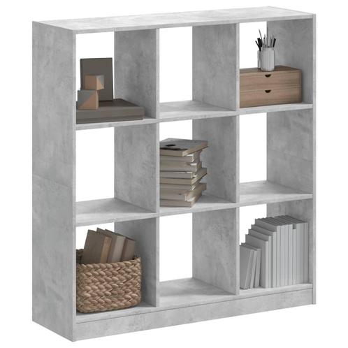 vidaXL Boekenkast 102x32x108 cm bewerkt hout betongrijs, Huis en Inrichting, Kasten | Boekenkasten, Nieuw, Overige houtsoorten