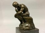 Beeldje, De Denker naar Rodin - 1,9 kg - 20 cm - Brons