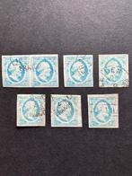 Nederland 1852 - Koning Willem III, selectie gepositioneerde, Postzegels en Munten, Postzegels | Nederland, Gestempeld