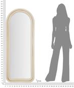 WANDSPIEGEL CLOE CRÈME FLUWEEL CM 60X4X160, Huis en Inrichting, Woonaccessoires | Spiegels, Ophalen of Verzenden, Nieuw