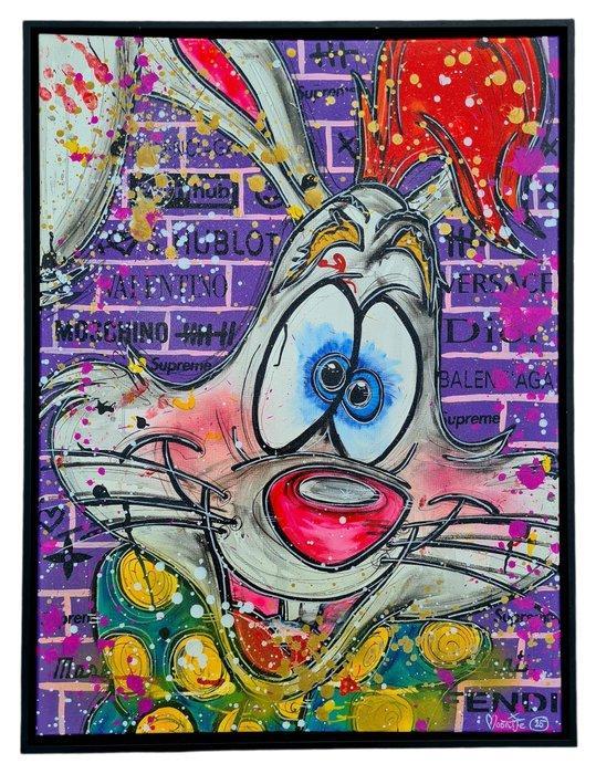 Moontje - Roger Rabbit the Brand Edition., Antiek en Kunst, Kunst | Schilderijen | Modern