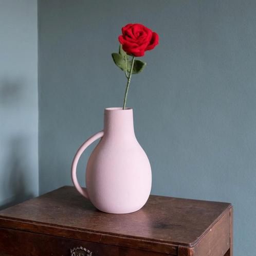 Bloem Vilt - Roos Rood - Groen met Rood - 40cm - Fairtrade H, Kinderen en Baby's, Kinderkamer | Inrichting en Decoratie, Nieuw