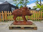 Beeld, XL Vintage Wild Boar 150kg - 83.5 cm - Gietijzer, Antiek en Kunst