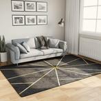 vidaXL Vloerkleed wasbaar anti-slip 160x230 cm zwart en, Huis en Inrichting, Stoffering | Tapijten en Kleden, Verzenden, Nieuw