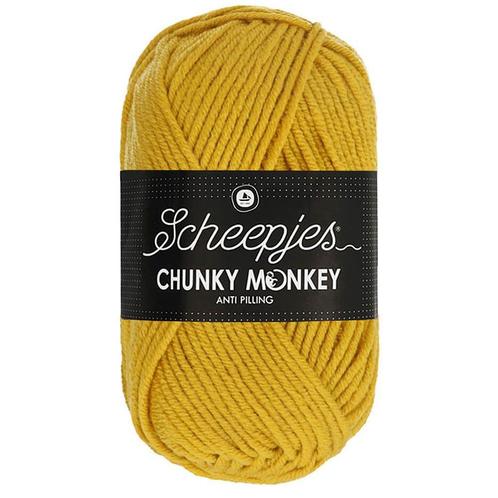 Scheepjes Chunky Monkey - 1823 mustard - Acryl Garen, Hobby en Vrije tijd, Breien en Haken, Ophalen of Verzenden