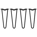 4 x Hairpin poten - 35,5cm - 2 pin - 12mm - Zwart, Nieuw, Verzenden