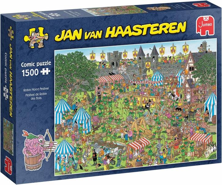 Jan van Haasteren - Robin Hood Festival (1500 stukjes) |, Hobby en Vrije tijd, Denksport en Puzzels, Nieuw, Verzenden