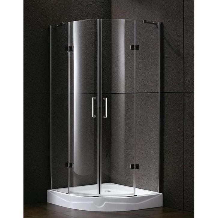 Douchecabine Sanilux Rinna kwartrond met 2 deuren 100x100cm, Doe-het-zelf en Verbouw, Sanitair, Douche, Nieuw, Chroom, Ophalen of Verzenden