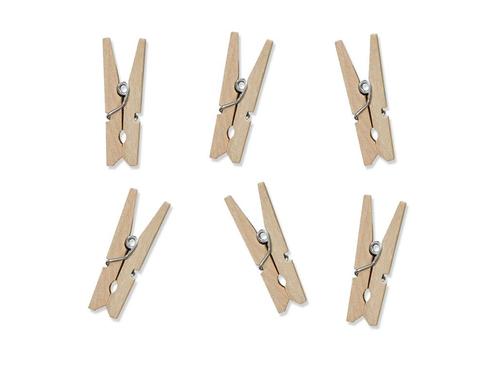 Mini Knijpers Hout 3cm 20st, Hobby en Vrije tijd, Feestartikelen, Nieuw, Verzenden