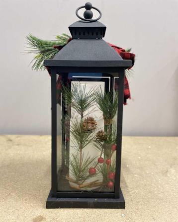 LUCOZA Kerstlantaarn | LED kaars | met timer | Glas/metaal | beschikbaar voor biedingen