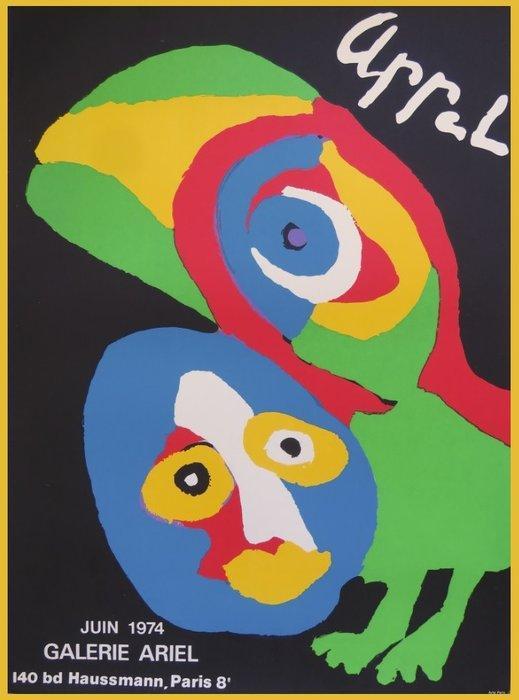 Karel Appel - Affiche originale dexposition - Galerie ARIEL, Antiek en Kunst, Kunst | Tekeningen en Foto's