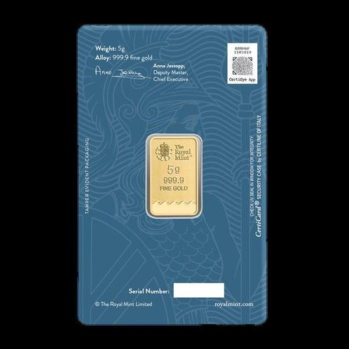 5 gram - Goud .999 - The Royal Mint - Verzegeld en met, Postzegels en Munten, Edelmetalen en Baren