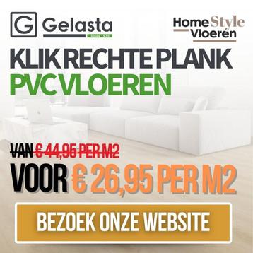 Gelasta Klik PVC rechte plankvloer, voor maar €26,95 per m²! beschikbaar voor biedingen