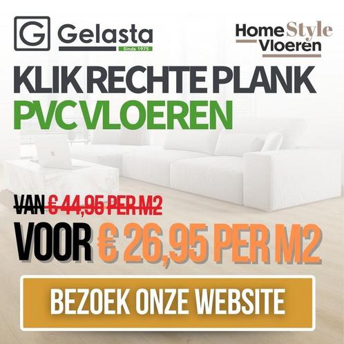 Gelasta Klik PVC rechte plankvloer, voor maar €26,95 per m²!, Doe-het-zelf en Verbouw, Vloerdelen en Plavuizen, Vloerdelen of -planken