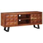 vidaXL Media-opslagkasten en rekken met plank Bruin 112 x 30, Huis en Inrichting, Woonaccessoires | Cd- en Dvd-rekken, Verzenden