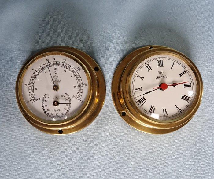 Altitude - Weerstation (2) - Messing - Klok en, Antiek en Kunst, Curiosa en Brocante