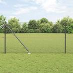 vidaXL Gelast Draadhek met 13 Piketpalen Grijs 1x100 m Staal, Verzenden, Nieuw, IJzer