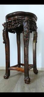 Tafel - Marmer, hard hout - Chinees Marmeren Blad, Antiek en Kunst