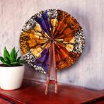 Afrikaanse handwaaier - Ankara print waaier - Abeiku, Huis en Inrichting, Woonaccessoires | Wanddecoraties, Ophalen of Verzenden