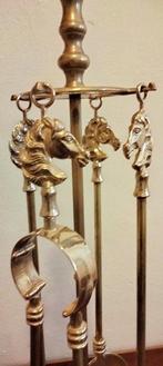 Openhaard accessoire (5) - Bronzen paarden - Geleefd brons