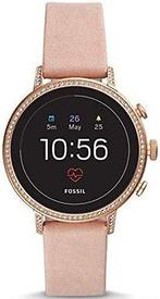 Fossil Venture HR 40 mm roségoud met strass steentjes met, Verzenden, Gebruikt