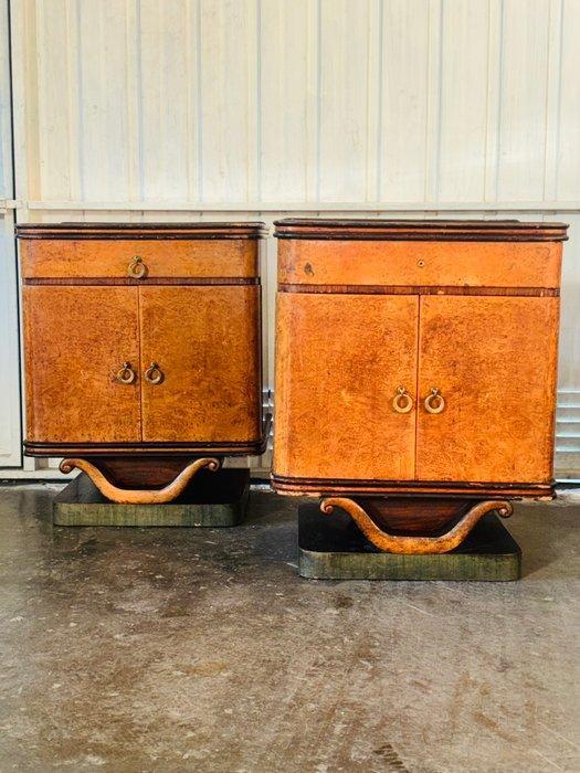 Nachtkastje (2) - Hout - Art Deco nachtkastjes, Antiek en Kunst, Kunst | Designobjecten