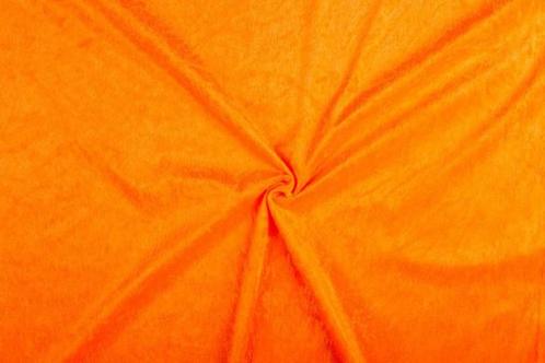 Fluweel stof oranje stof - 10m rol - Velours stretch, Hobby en Vrije tijd, Stoffen en Lappen, 200 cm of meer, Nieuw, 120 cm of meer